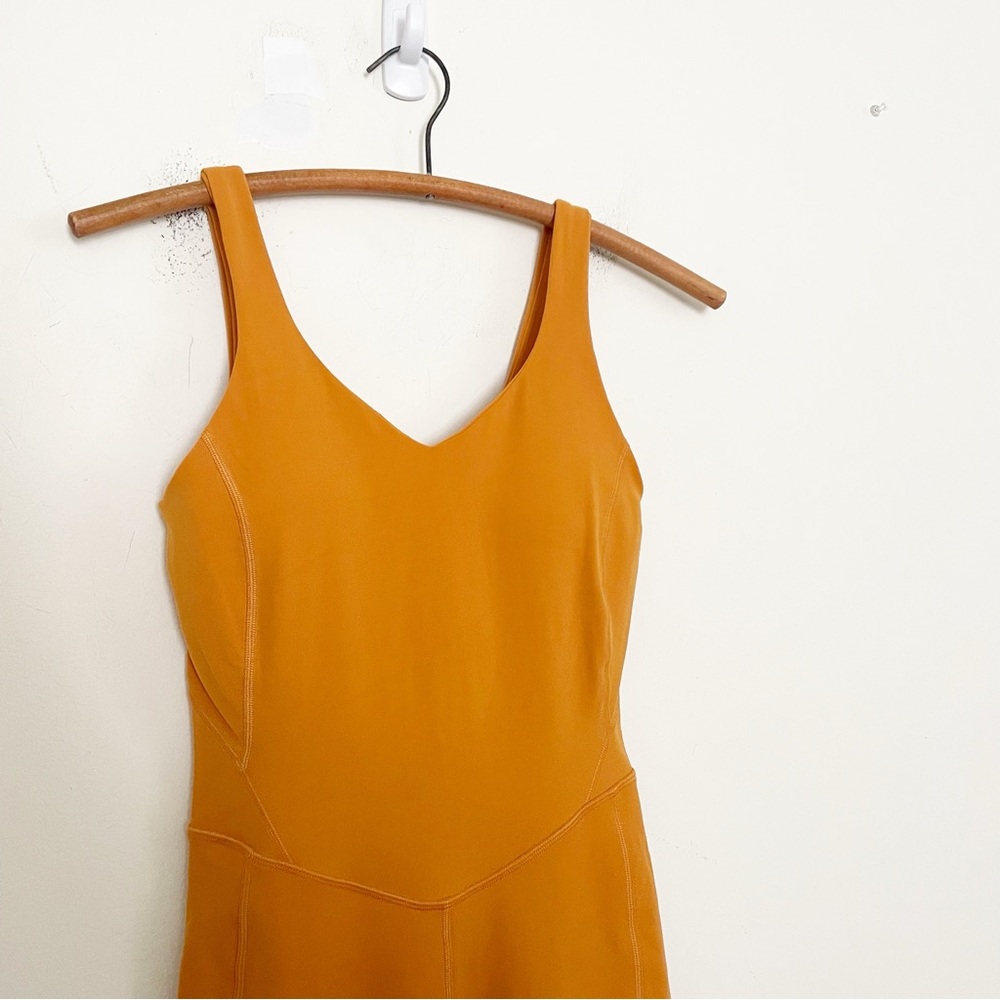 Lululemon Align Onesie Size 4 Autumn Orange 8” Active Romper Bodysuit Bike Short - Picture 11 of 13